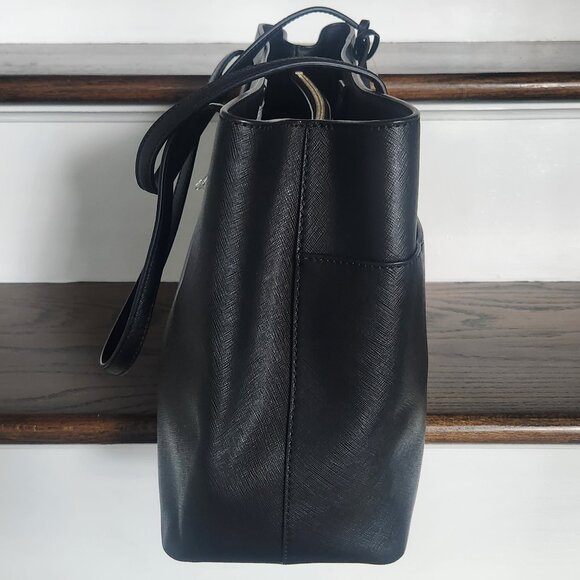 NWT KATE SPADE-MAIDEN WAY-Tote Bag-100% Leather-Saffiano-Black $398 Retail - Picture 8 of 16